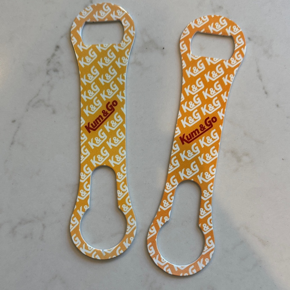 Orange Bottle Openers -  $10 Each